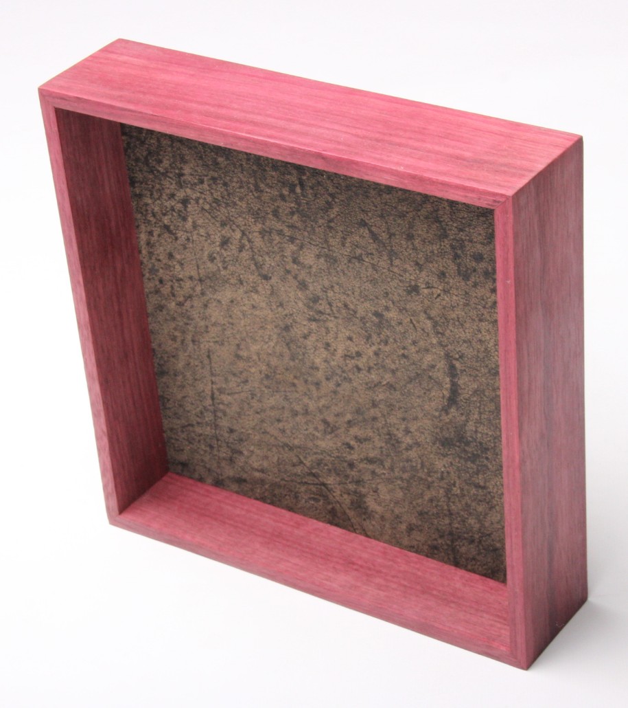 Purpleheart display box, open face